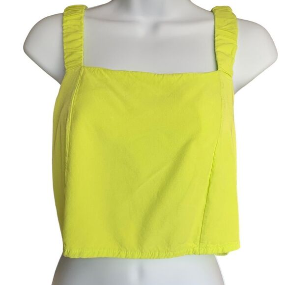 Crop Top Neon Yellow/Green Size M - Picture 1 of 9